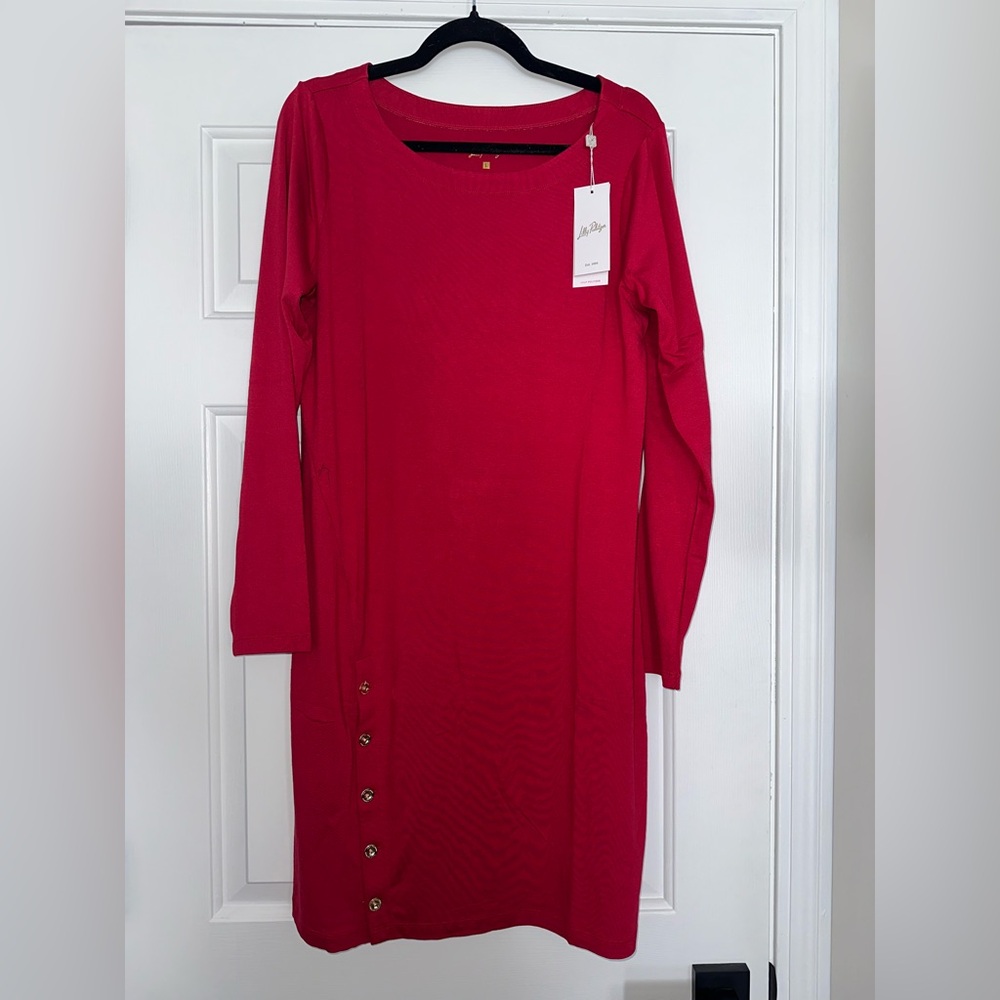 Lilly Pulitzer Red Fitted Dress - Maddox UPF 50 Dress Large new